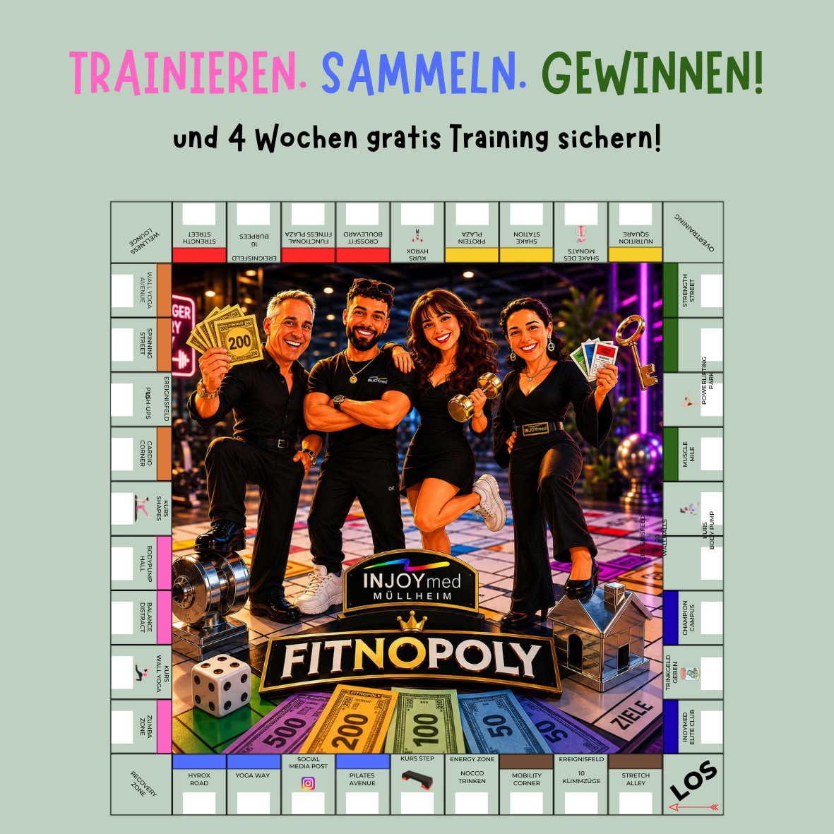 Fitnopoli: Spiel dich fit und gewinne 6 Monate gratis Training! Das große Sommer-Spiel im INJOYmed Müllheim